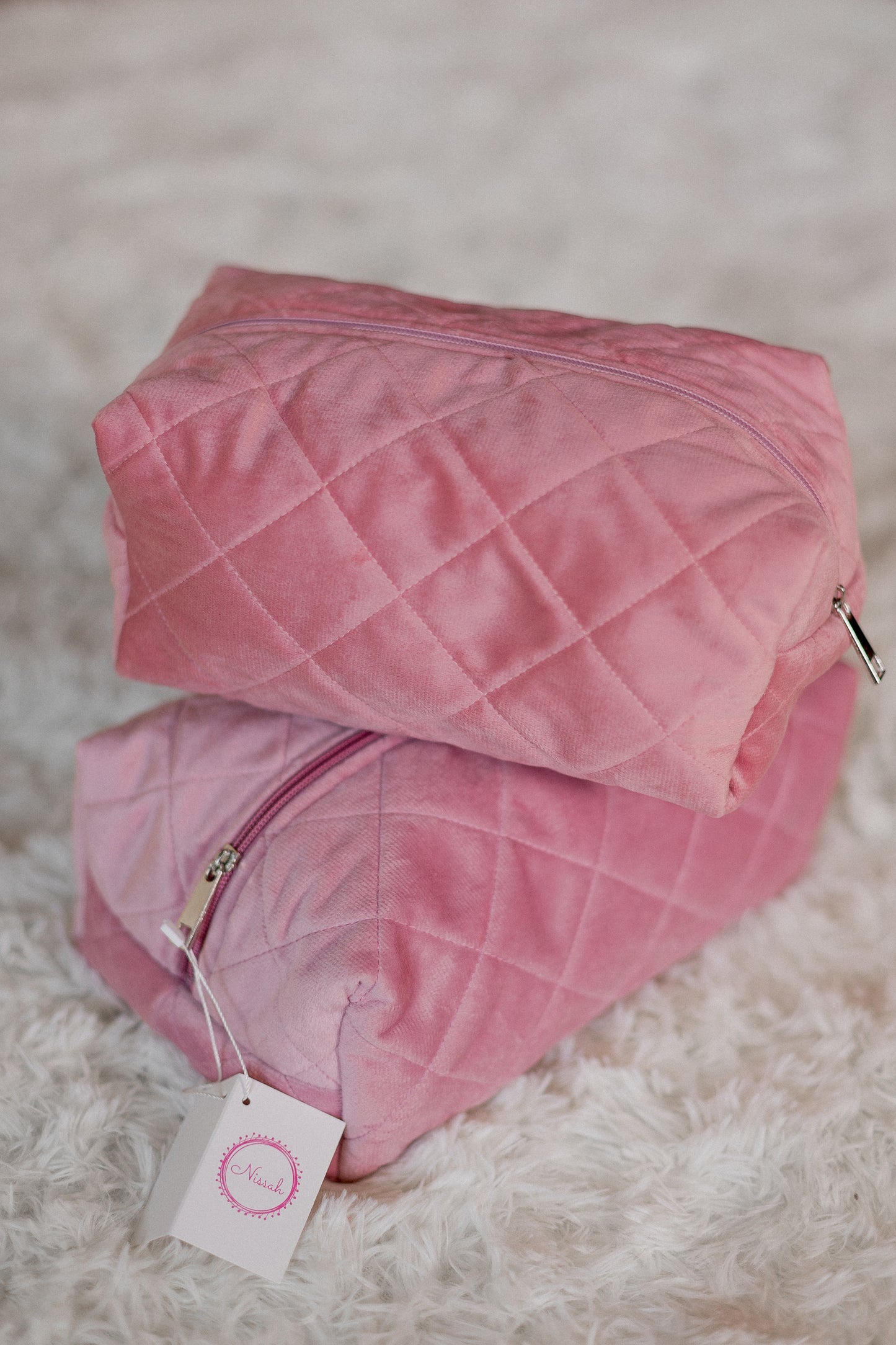 Make Up Bag, Coquette Aesthetic Travel Cosmetic & Toiletry Organizer (Pink)