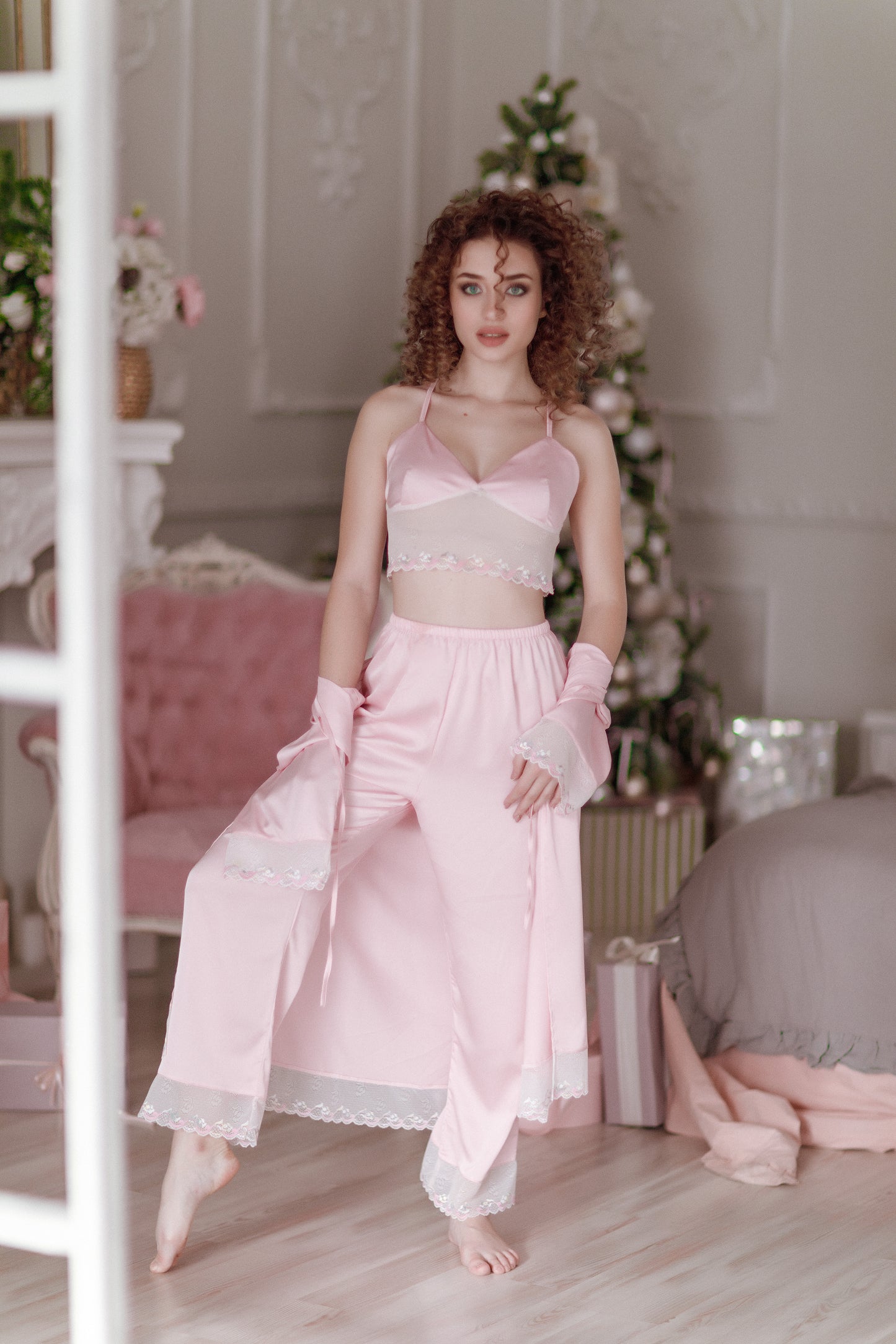 New Year Pink Petal Satin