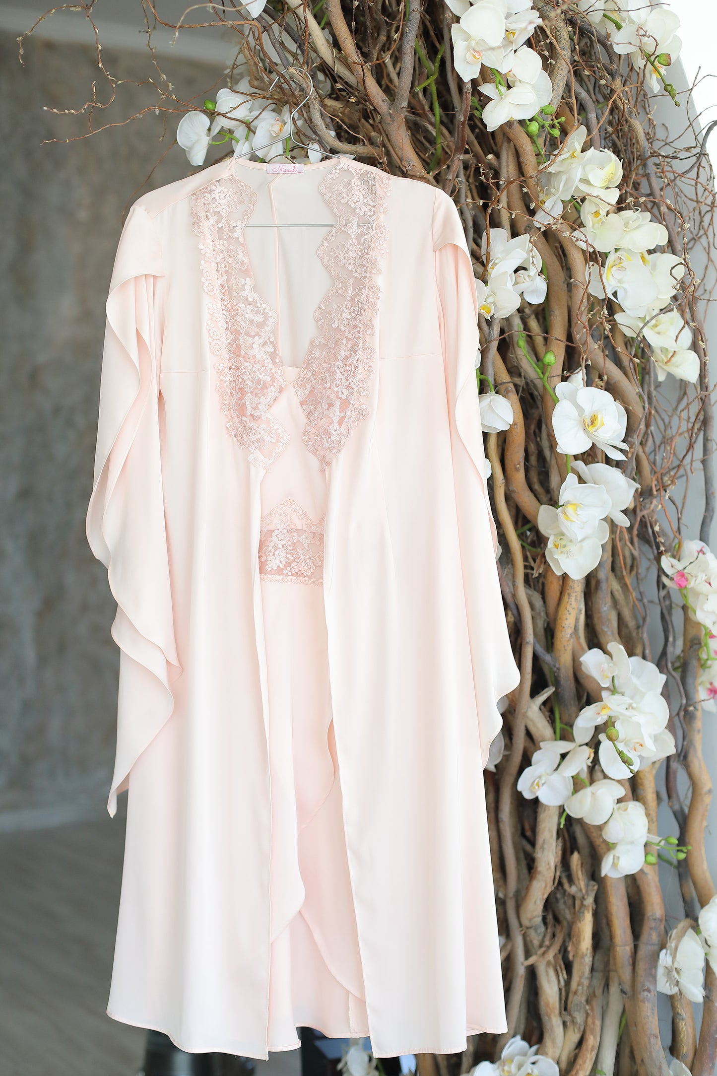 Blissful Pink Two-Piece Chemise